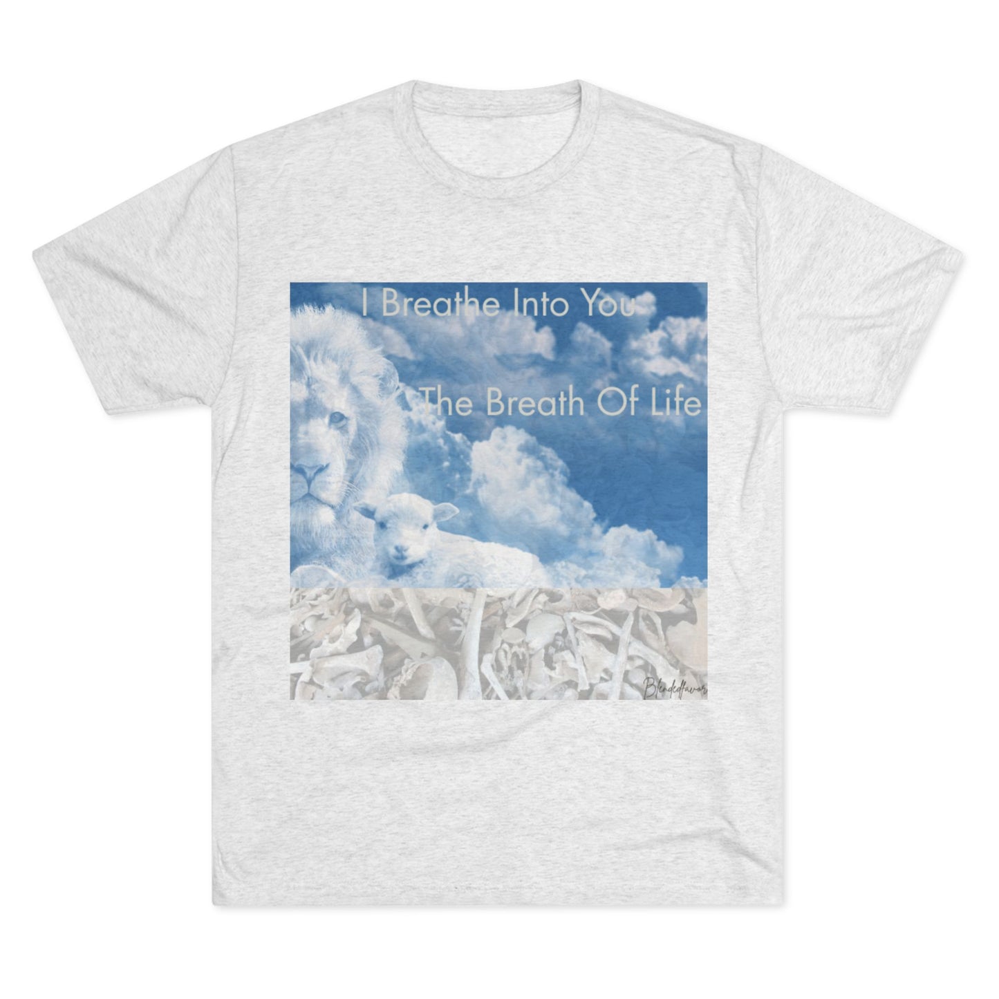 Inspirational Lion Crew Tee - "I Breathe Into You, The Breath Of Life"