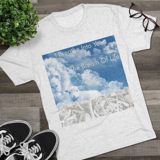 Inspirational Lion Crew Tee - "I Breathe Into You, The Breath Of Life"